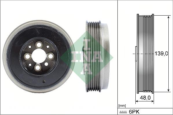 INA 544 0065 10 - Puleggia cinghia, Albero a gomiti autozon.pro