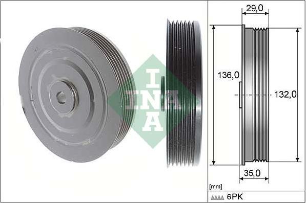 INA 544 0009 10 - Puleggia cinghia, Albero a gomiti autozon.pro