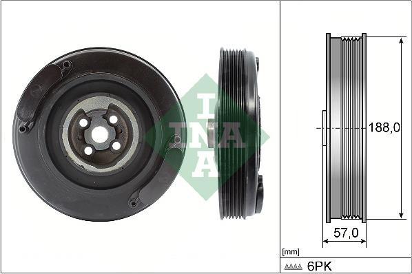 INA 544 0002 10 - Puleggia cinghia, Albero a gomiti autozon.pro