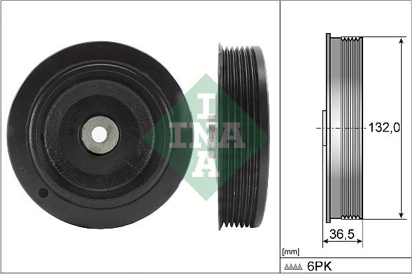 INA 544 0007 10 - Puleggia cinghia, Albero a gomiti autozon.pro