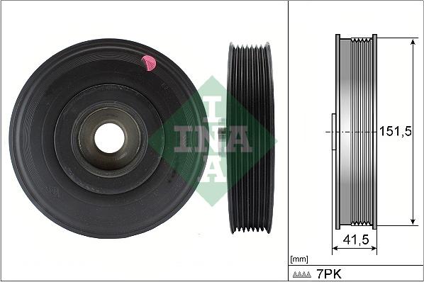 INA 544 0088 10 - Puleggia cinghia, Albero a gomiti autozon.pro