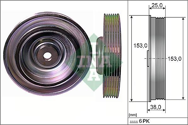 INA 544 0087 10 - Puleggia cinghia, Albero a gomiti autozon.pro