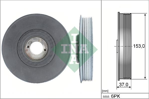 INA 544 0039 10 - Puleggia cinghia, Albero a gomiti autozon.pro