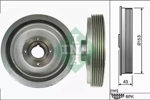 INA 544 0038 10 - Puleggia cinghia, Albero a gomiti autozon.pro