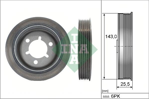 INA 544 0145 10 - Puleggia cinghia, Albero a gomiti autozon.pro