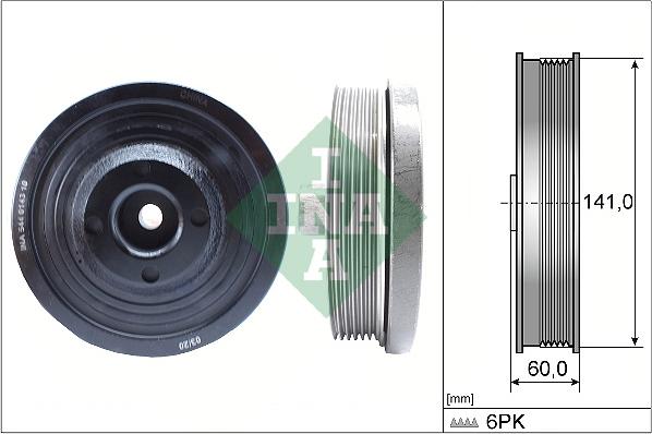 INA 544 0143 10 - Puleggia cinghia, Albero a gomiti autozon.pro