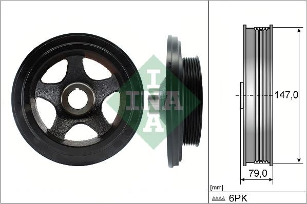 INA 544 0142 10 - Puleggia cinghia, Albero a gomiti autozon.pro