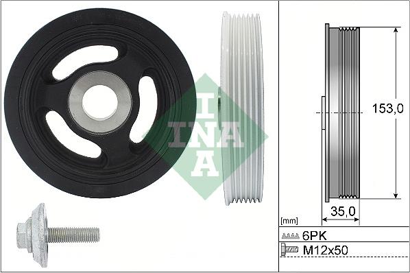 INA 544 0104 20 - Puleggia cinghia, Albero a gomiti autozon.pro