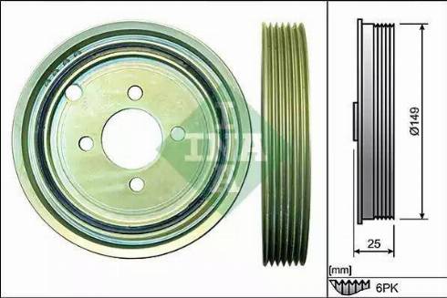 INA 544 0100 10 - Puleggia cinghia, Albero a gomiti autozon.pro