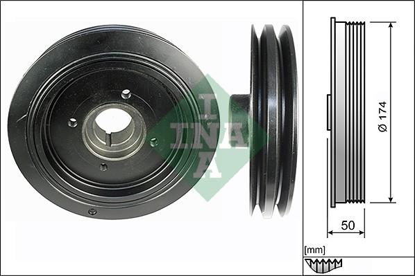 INA 544 0107 10 - Puleggia cinghia, Albero a gomiti autozon.pro