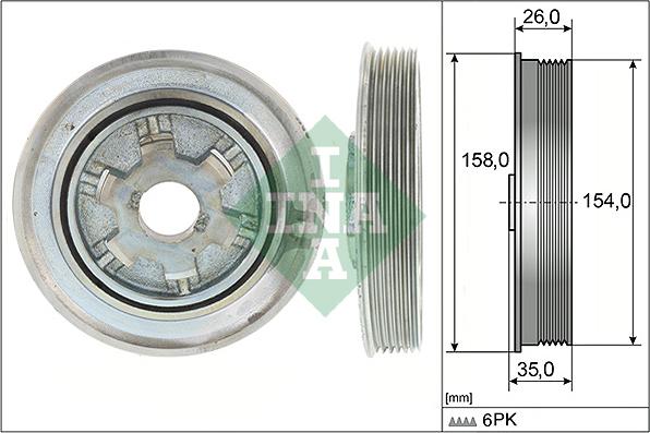 INA 544 0112 10 - Puleggia cinghia, Albero a gomiti autozon.pro