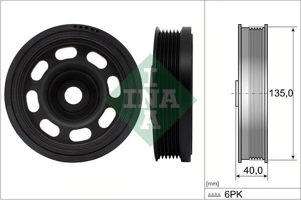 INA 544 0184 10 - Puleggia cinghia, Albero a gomiti autozon.pro