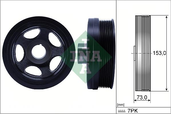 INA 544 0183 10 - Puleggia cinghia, Albero a gomiti autozon.pro