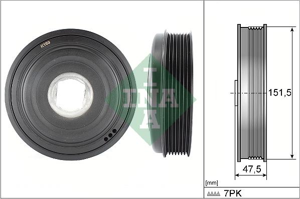 INA 544 0136 10 - Puleggia cinghia, Albero a gomiti autozon.pro