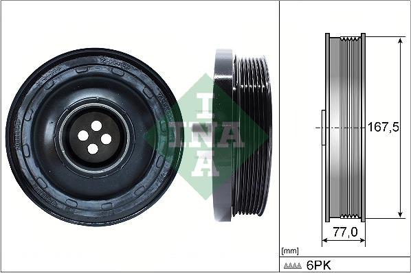 INA 544 0137 10 - Puleggia cinghia, Albero a gomiti autozon.pro