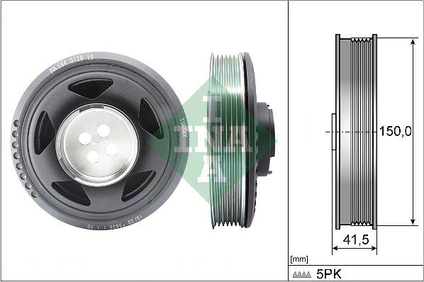 INA 544 0129 10 - Puleggia cinghia, Albero a gomiti autozon.pro