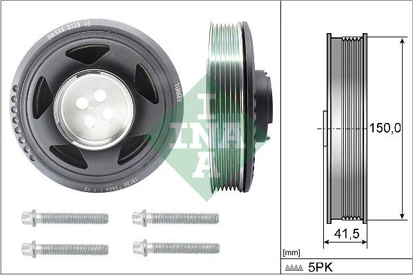 INA 544 0129 20 - Puleggia cinghia, Albero a gomiti autozon.pro