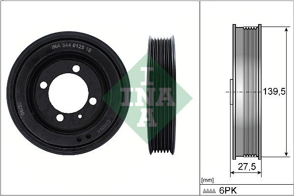 INA 544 0125 10 - Puleggia cinghia, Albero a gomiti autozon.pro