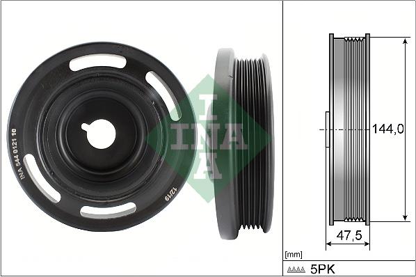 INA 544 0121 10 - Puleggia cinghia, Albero a gomiti autozon.pro