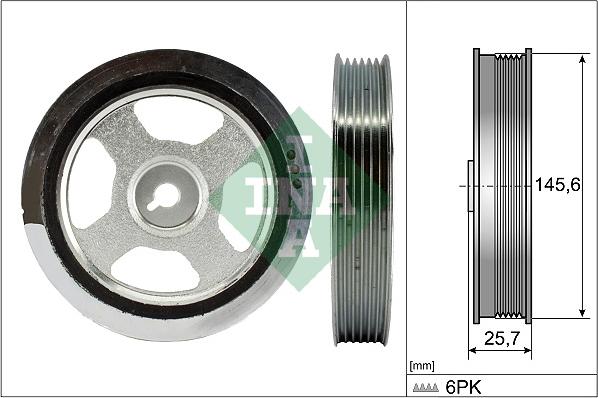 INA 544 0176 10 - Puleggia cinghia, Albero a gomiti autozon.pro