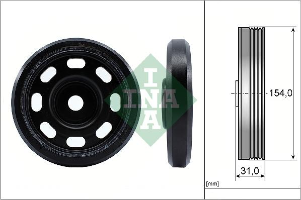 INA 544 0170 10 - Puleggia cinghia, Albero a gomiti autozon.pro