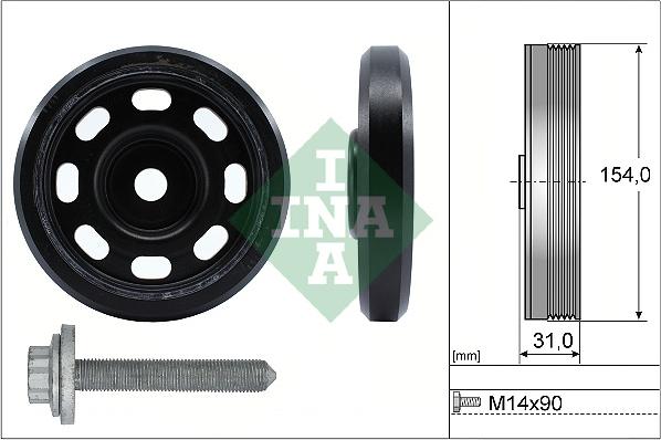 INA 544 0170 20 - Puleggia cinghia, Albero a gomiti autozon.pro