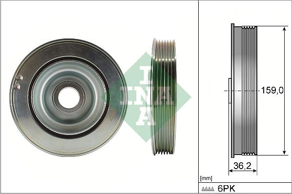 INA 544 0173 10 - Puleggia cinghia, Albero a gomiti autozon.pro