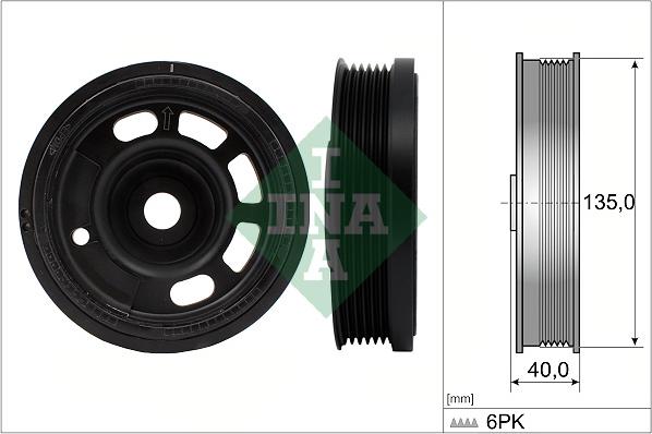 INA 544 0172 10 - Puleggia cinghia, Albero a gomiti autozon.pro