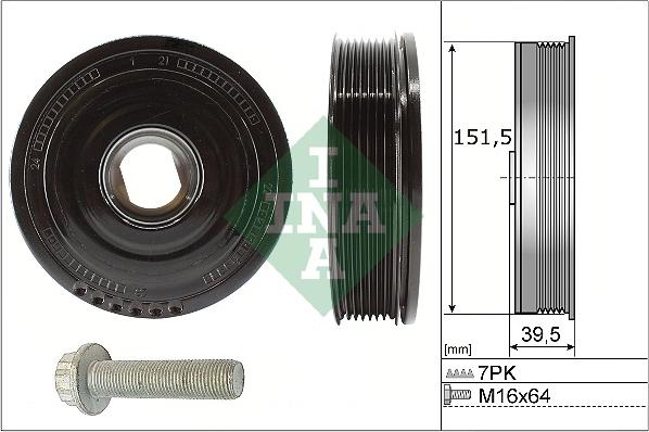 INA 544 0177 20 - Puleggia cinghia, Albero a gomiti autozon.pro