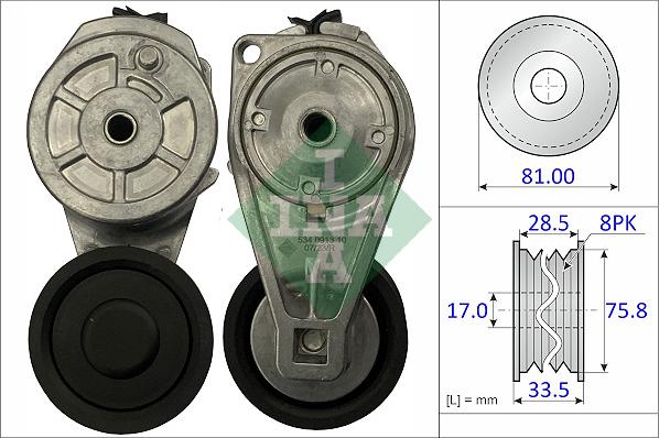 INA 534 0913 10 - Tendicinghia, Cinghia Poly-V autozon.pro