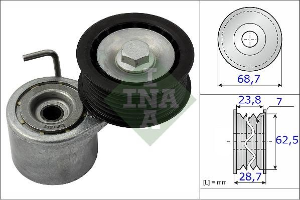 INA 534 0487 10 - Tendicinghia, Cinghia Poly-V autozon.pro