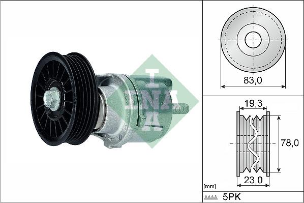 INA 534 0185 10 - Tendicinghia, Cinghia Poly-V autozon.pro