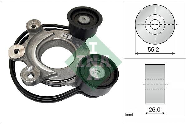 INA 534 0827 10 - Tendicinghia, Cinghia Poly-V autozon.pro