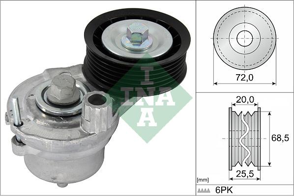 INA 534 0703 10 - Tendicinghia, Cinghia Poly-V autozon.pro