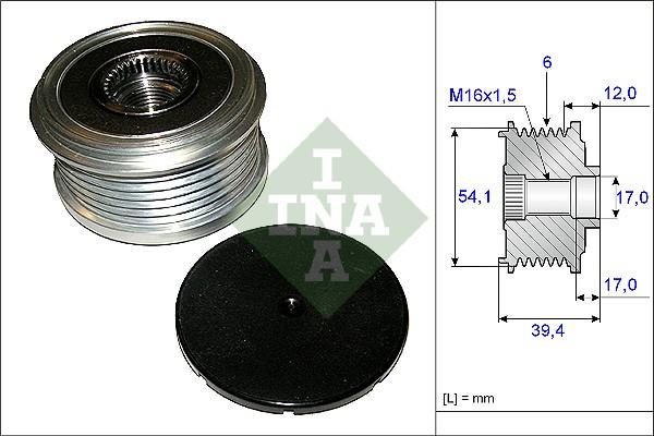 INA 535 0090 10 - Puleggia cinghia, Alternatore autozon.pro