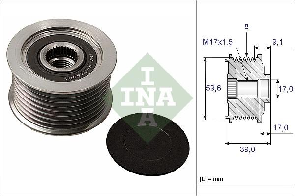 INA 535 0049 10 - Puleggia cinghia, Alternatore autozon.pro