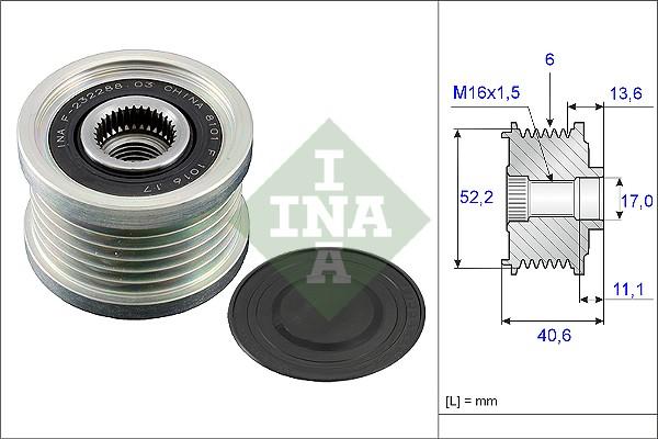 INA 535 0044 10 - Puleggia cinghia, Alternatore autozon.pro