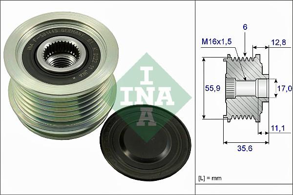 INA 535 0041 10 - Puleggia cinghia, Alternatore autozon.pro