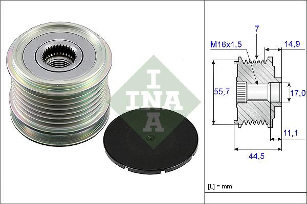 INA 535 0042 10 - Puleggia cinghia, Alternatore autozon.pro