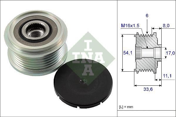 INA 535 0059 10 - Puleggia cinghia, Alternatore autozon.pro