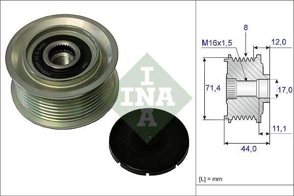 INA 535 0055 10 - Puleggia cinghia, Alternatore autozon.pro