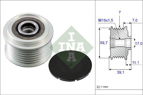 INA 535 0053 10 - Puleggia cinghia, Alternatore autozon.pro