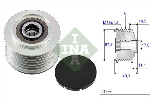 INA 535 0052 10 - Puleggia cinghia, Alternatore autozon.pro