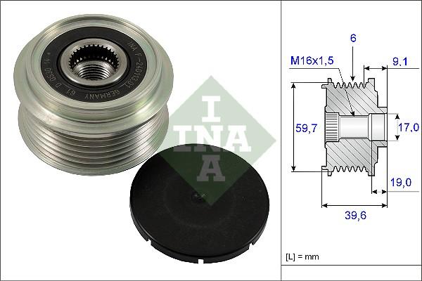 INA 535 0065 10 - Puleggia cinghia, Alternatore autozon.pro