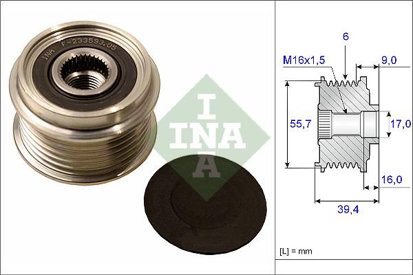 INA 535 0060 10 - Puleggia cinghia, Alternatore autozon.pro