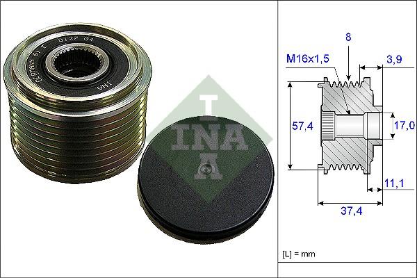 INA 535 0068 10 - Puleggia cinghia, Alternatore autozon.pro