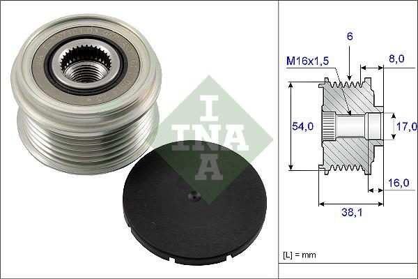 INA 535 0063 10 - Puleggia cinghia, Alternatore autozon.pro