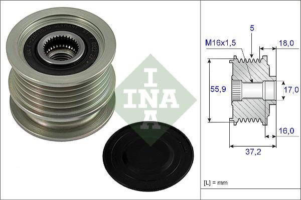 INA 535 0009 10 - Puleggia cinghia, Alternatore autozon.pro