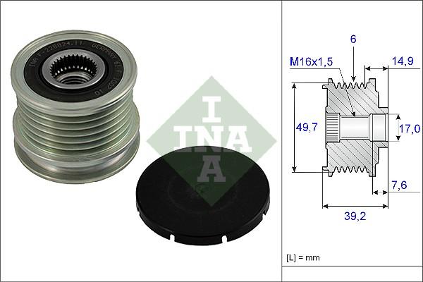 INA 535 0015 10 - Puleggia cinghia, Alternatore autozon.pro