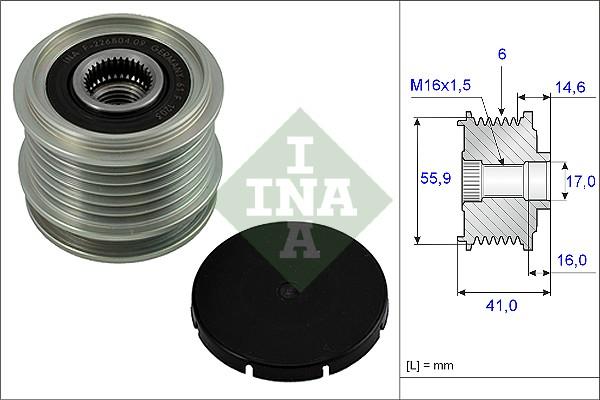 INA 535 0010 10 - Puleggia cinghia, Alternatore autozon.pro